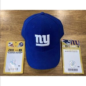 New York Giants Authentic Reebok NFL Hat Adjustable Includes 2013 Game Pass New